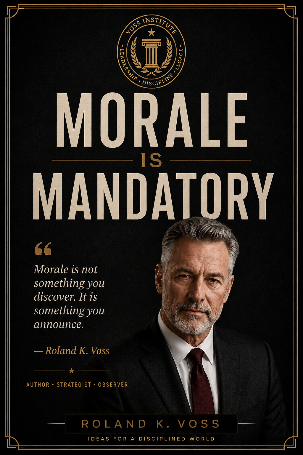 Morale Is Mandatory poster